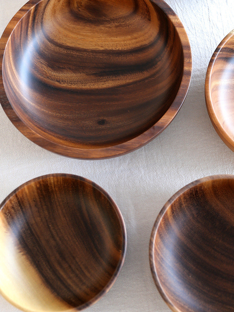 Natural Wooden Salad & Fruit Bowl