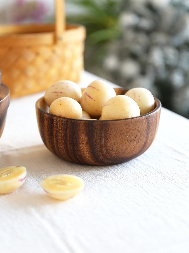 Natural Wooden Salad & Fruit Bowl