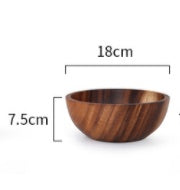 Natural Wooden Salad & Fruit Bowl