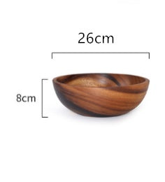 Natural Wooden Salad & Fruit Bowl