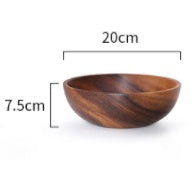 Natural Wooden Salad & Fruit Bowl
