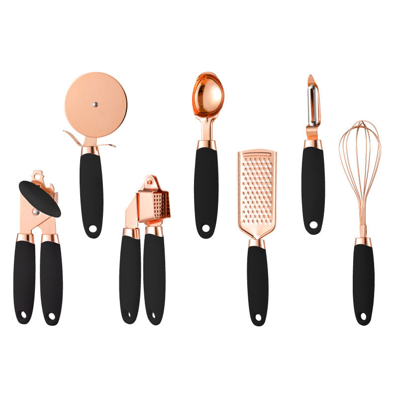 Rose Gold Kitchen Household Peeler & Utensil Set