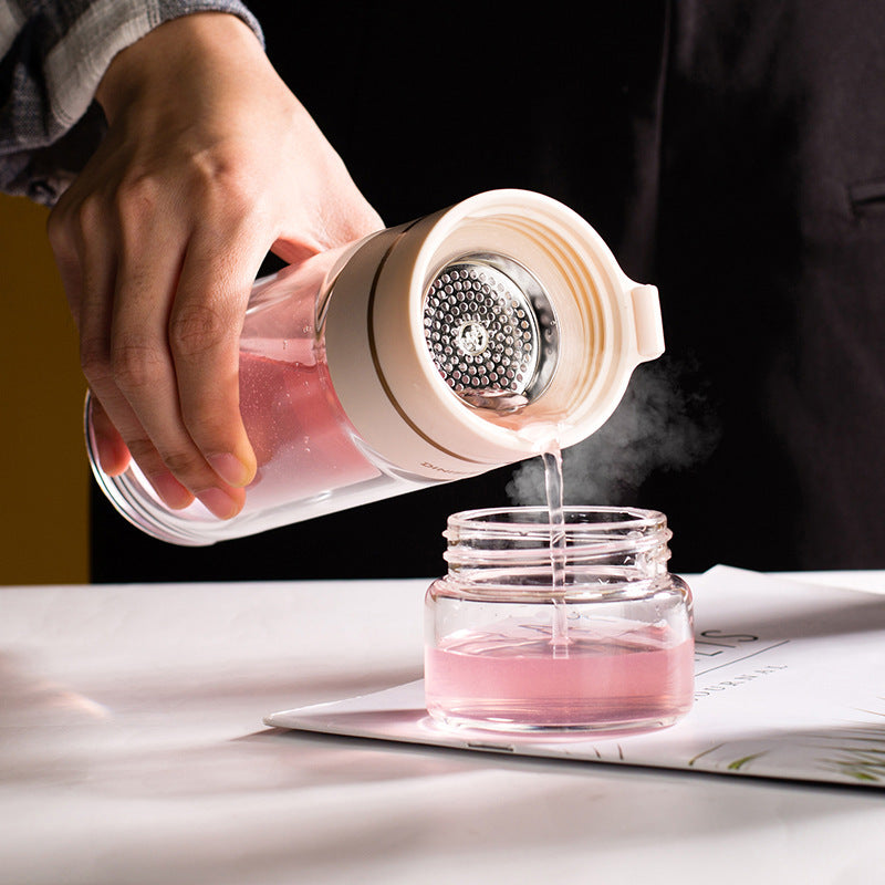 Double Wall Glass Tea Bottle with Infuser
