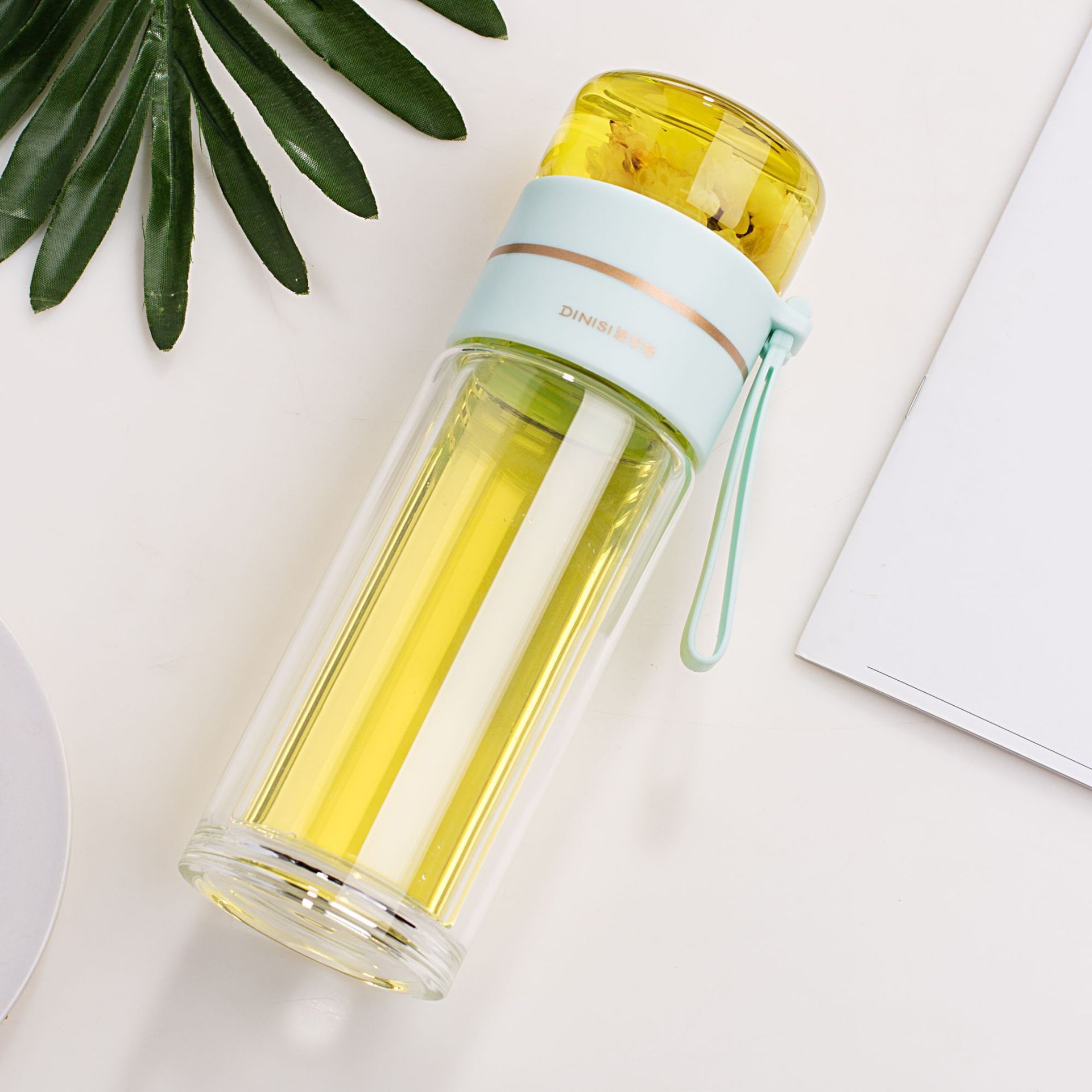 Double Wall Glass Tea Bottle with Infuser