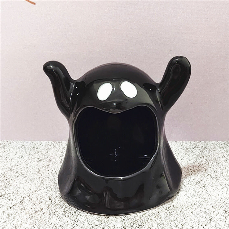Halloween Ceramic Ghost & Rabbit Ornaments