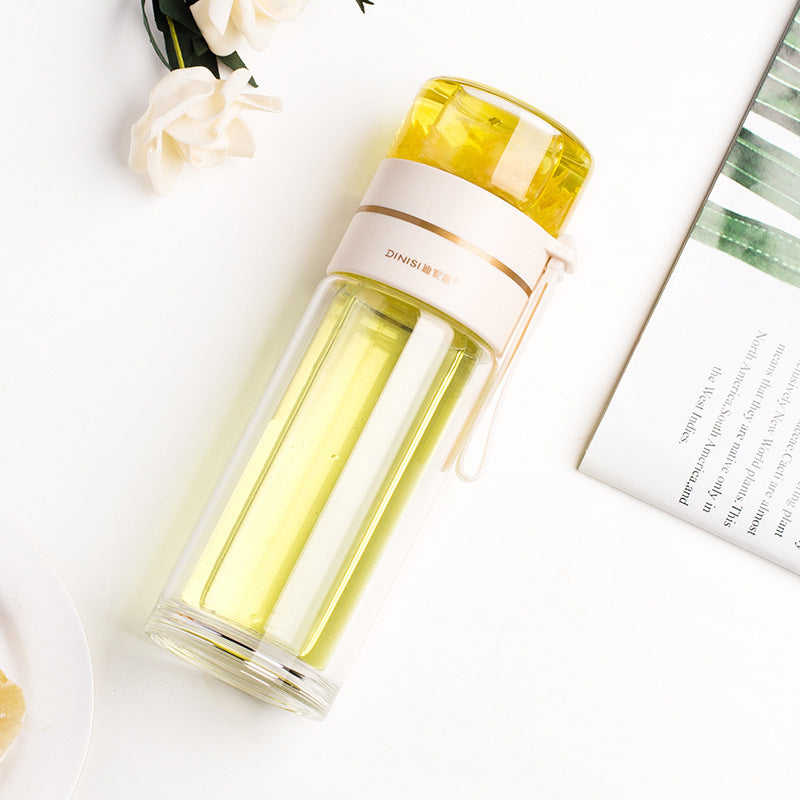 Double Wall Glass Tea Bottle with Infuser