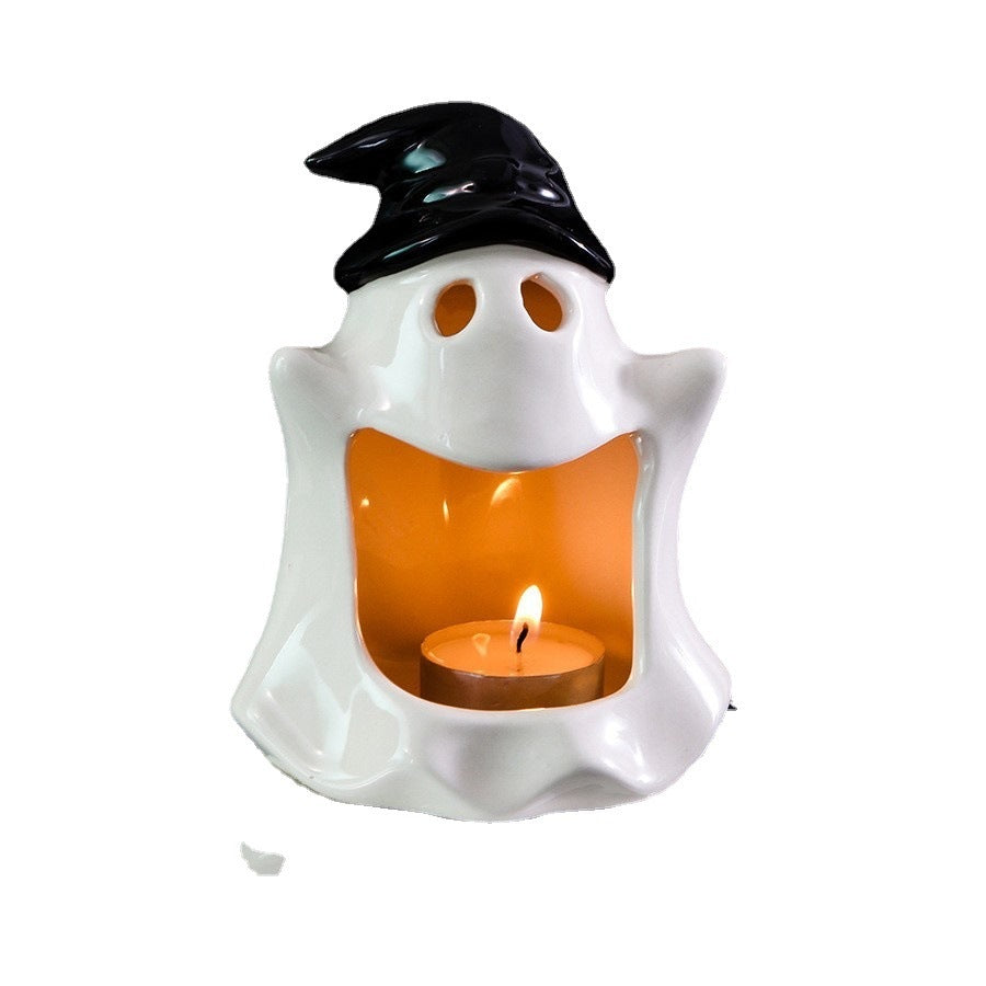 Halloween Ceramic Ghost & Rabbit Ornaments