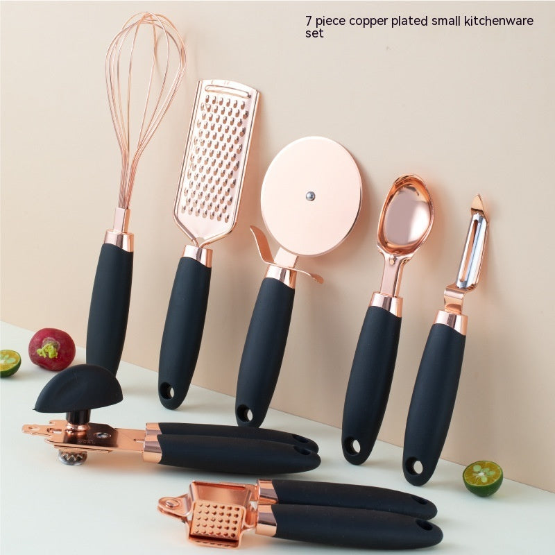 Rose Gold Kitchen Household Peeler & Utensil Set