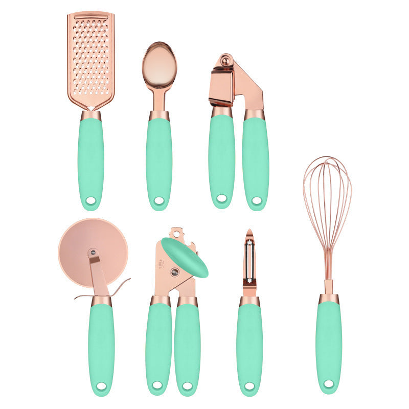 Rose Gold Kitchen Household Peeler & Utensil Set