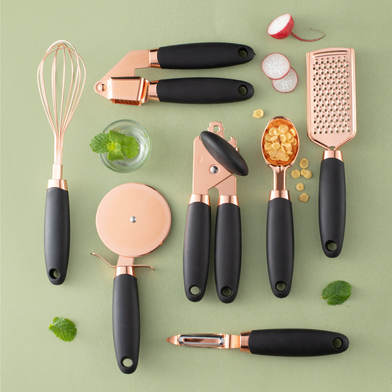 Rose Gold Kitchen Household Peeler & Utensil Set