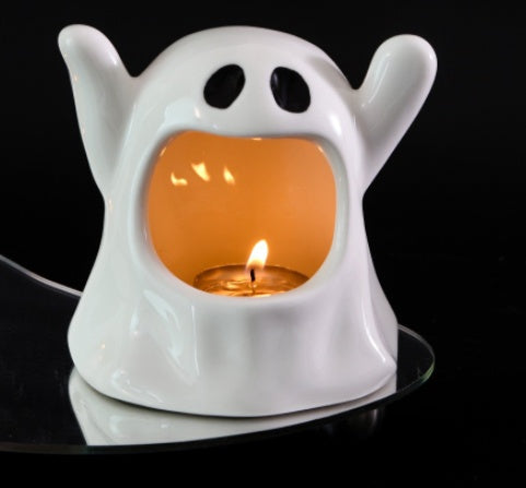 Halloween Ceramic Ghost & Rabbit Ornaments