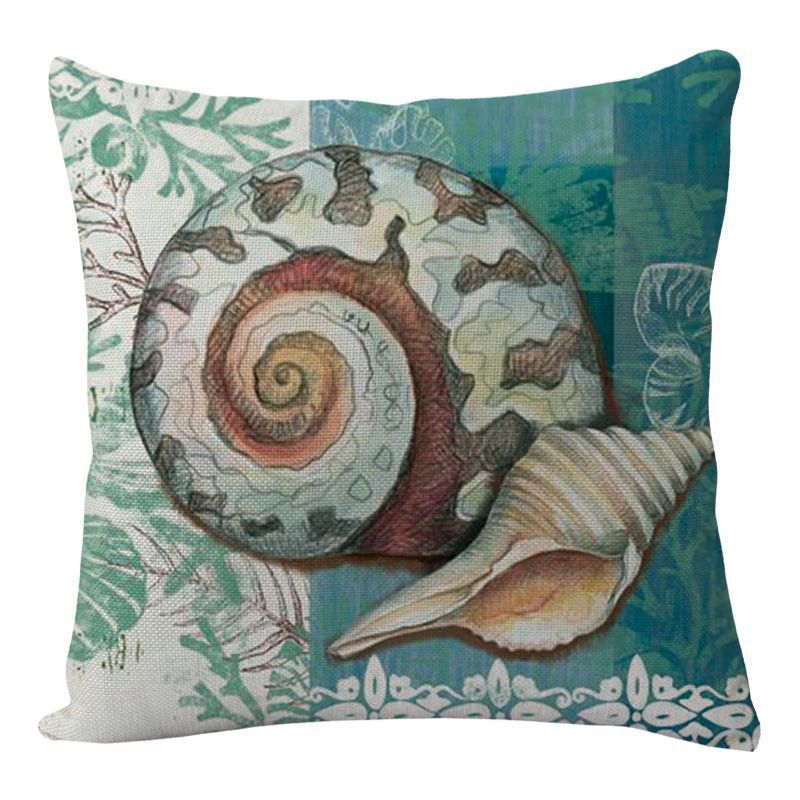 Sea Turtle Linen Cushion Cover