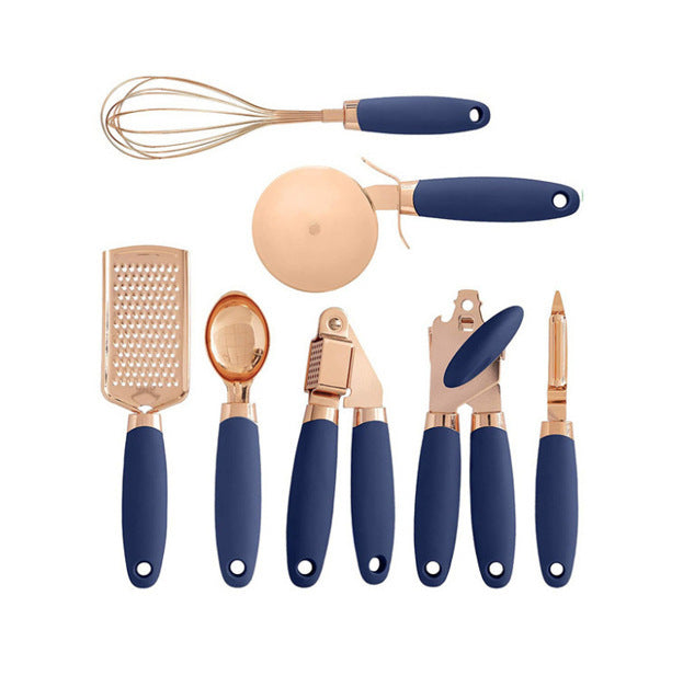 Rose Gold Kitchen Household Peeler & Utensil Set