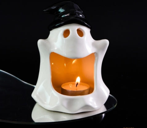 Halloween Ceramic Ghost & Rabbit Ornaments