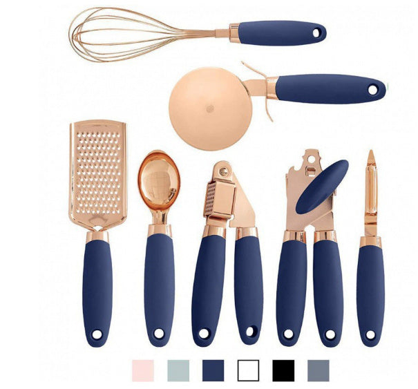 Rose Gold Kitchen Household Peeler & Utensil Set