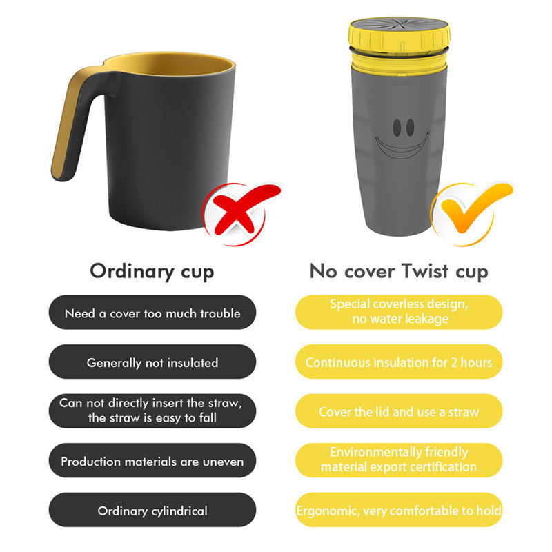 Twist Top Lidless Insulated Travel Cup